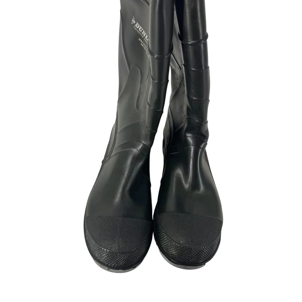 Dunlop Mens Steel Toe Waterproof Rubber Work Boots Black ASTM F2413-11 Size 9M